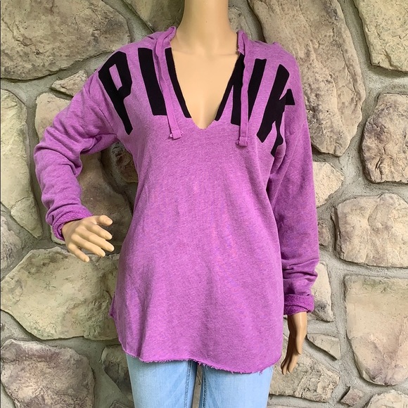 PINK Victoria's Secret Tops - Victoria’s Secret Pink Purple V-cut hoodie XS